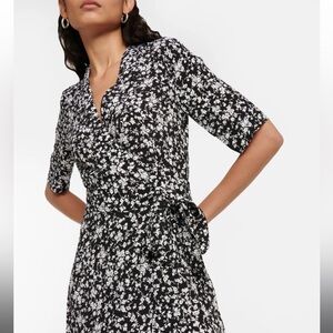 Ganni Floral Mini Wrap Dress